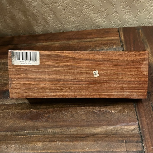 Vintage Wood Letter Organizer 2 Slot Design with Intricate Lattice Cutwork India - Picture 4 of 9